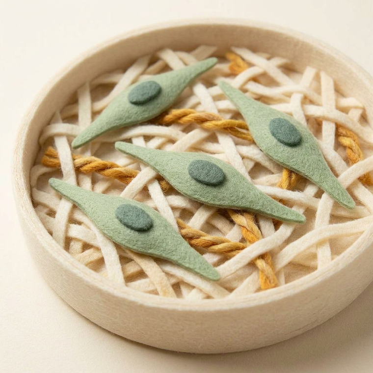 Artistic impression of fascia as a cellular communication network