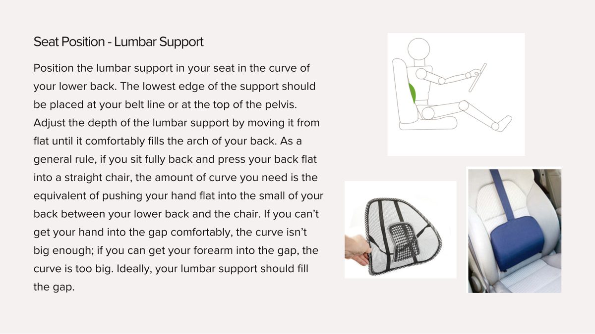 Step 4: lumbar support and the fill-the-gap test