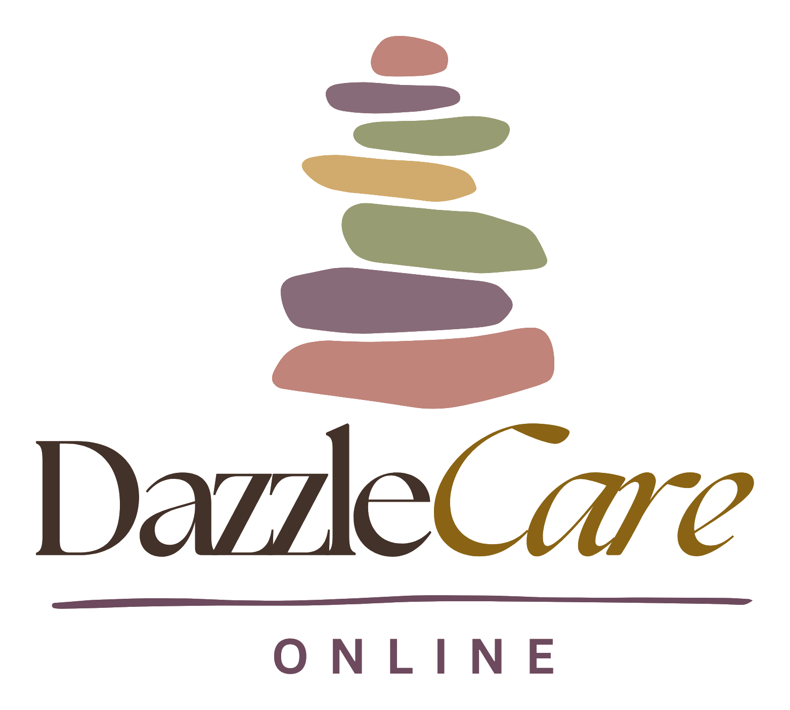 The DazzleCare cairn — small stones, stacked gently